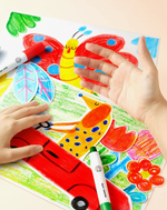 Смываемые восковые фломастеры в ведерке 
36 цветов