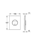 Клавиша смыва Grohe Nova Cosmopolitan 38765 Хром