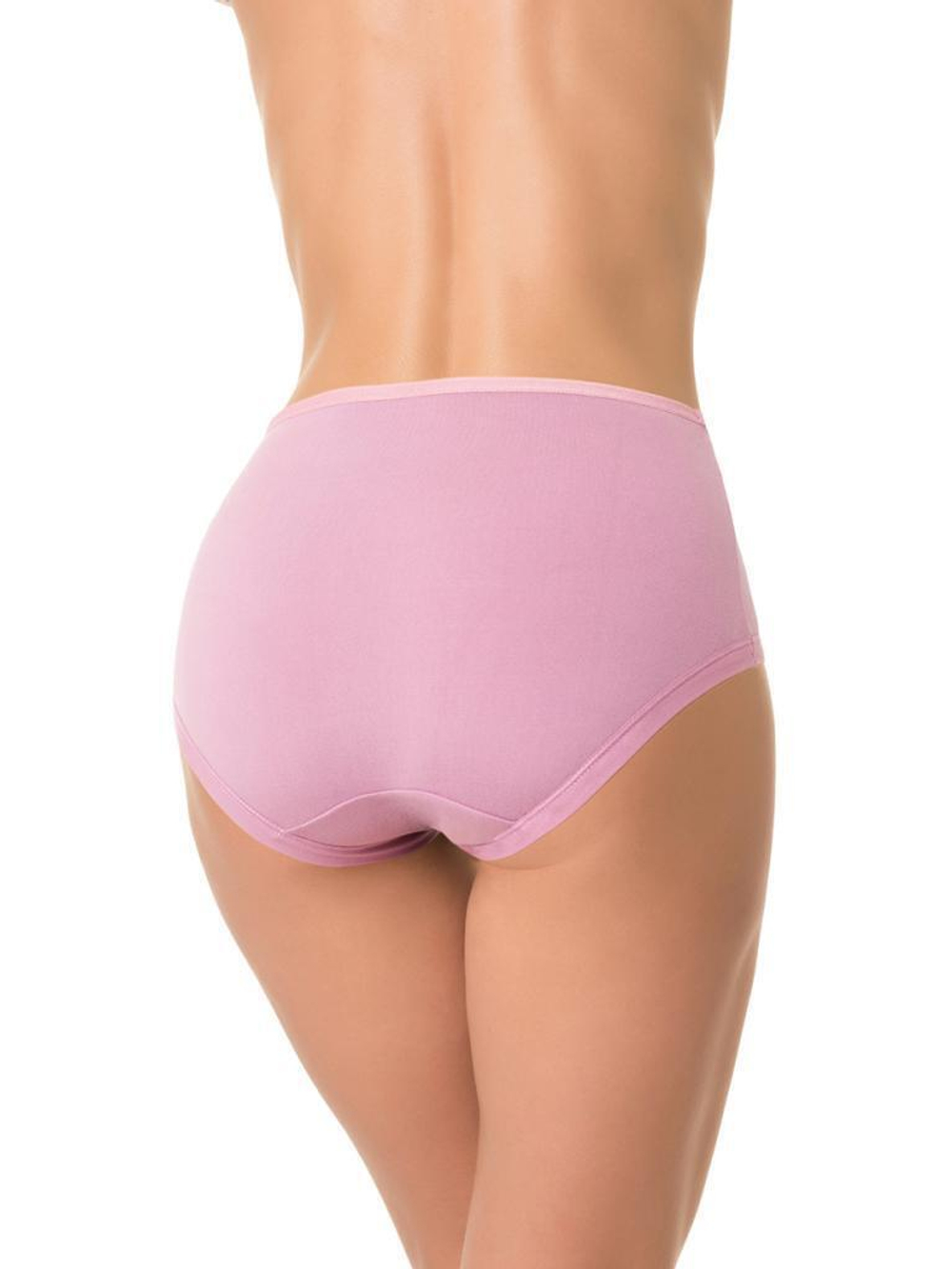 Высокие трусики plus size с кружевной вставкой (Размер: XXL) (Цвет: белый)