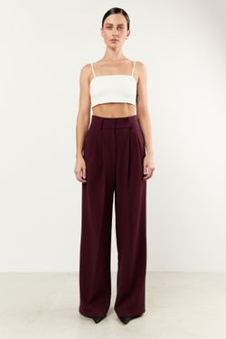 Брюки-палаццо бордовые
