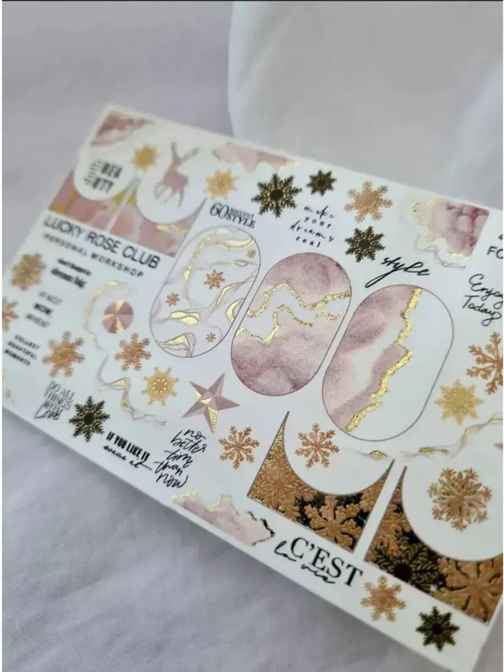 Lucky Rose Слайдеры наклейки для ногтей Foil 168