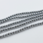 Гематит Шар бусины (имитация), цвет серебристый, диаметр 3 мм, цена за нить 38 см