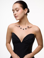 Чокер "Amour" с черным агатом Silver