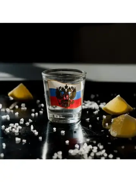 Рюмка стеклянная "Россия" 1 шт 50 мл