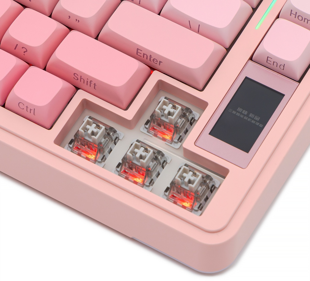 Клавиатура AULA S75 Pro розовый
