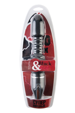 Анальный стимулятор Black & Red by TOYFA, 10 режимов вибрации, водонепроницаемый, силикон, чёрный, 2