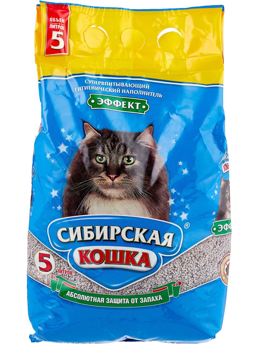 СИБИРСКАЯ КОШКА Наполнитель впитывающий Эффект 5 л