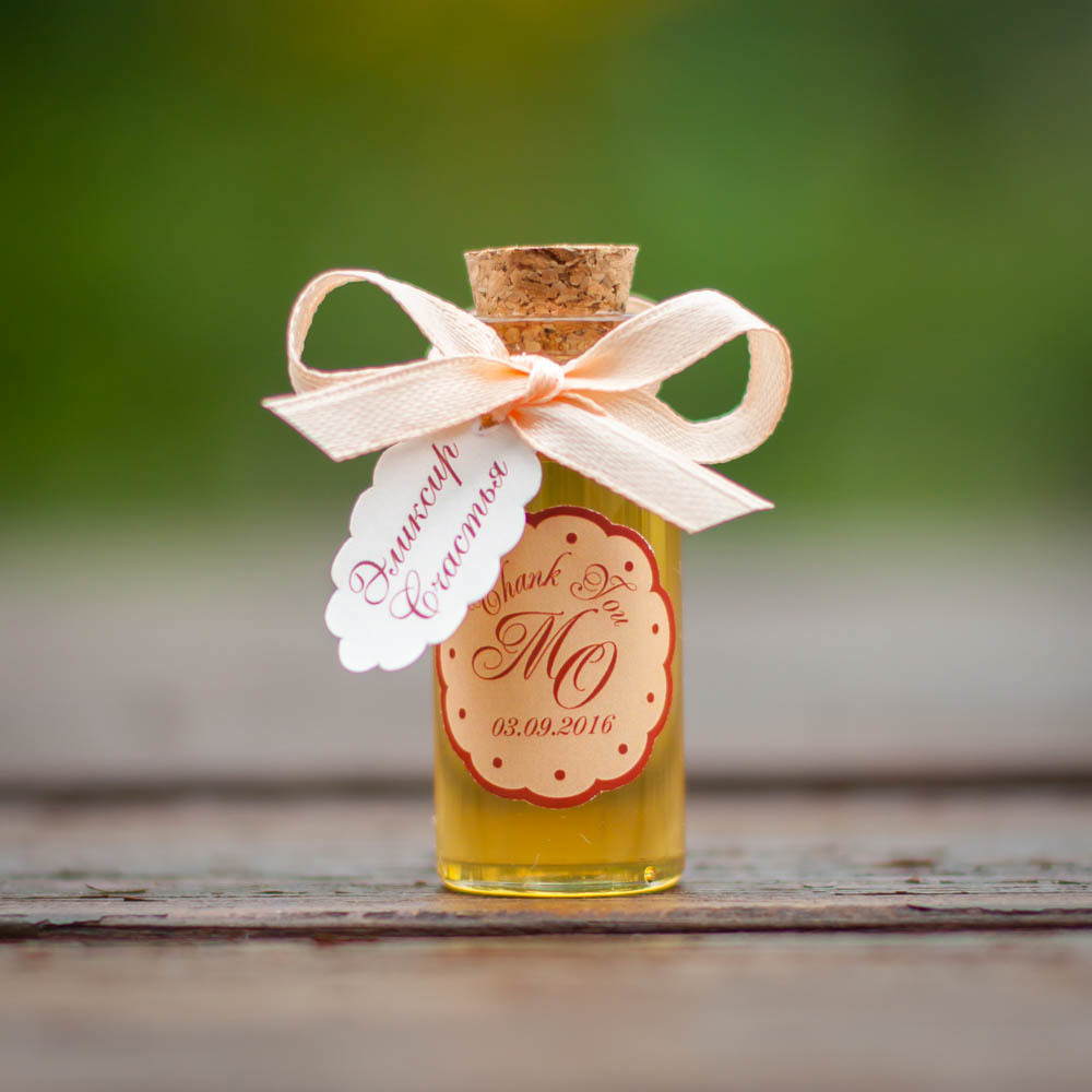 Бонбоньерка с медом на свадьбу, 20 грамм, "Эликсир любви"