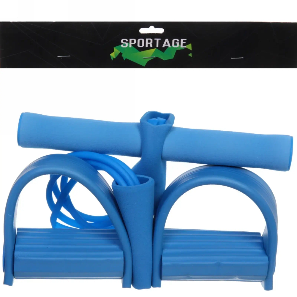 Эспандер универсальный с упорами для ног «Fitness» 45*25 см (нагрузка 18 кг), голубой