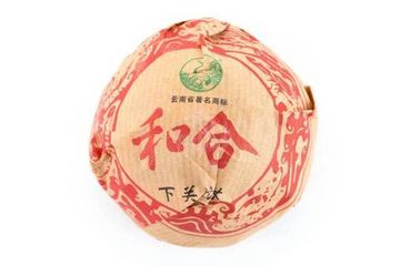 Sheng puer 2006 "Harmony" brand "Pine and Crane" factory "Xiaguan" nest 125 g