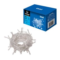 ULD-S0500-050-DTA WHITE IP20 Гирлянда светодиодная с контроллером. 5м. 50 светодиодов. Белый свет. Провод прозрачный. ТМ Uniel