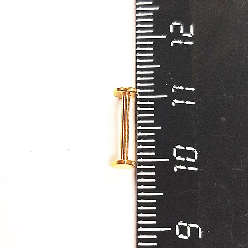 Лабрет для пирсинга 10 мм "СЕРДЦЕ". Медицинская сталь. 1 шт