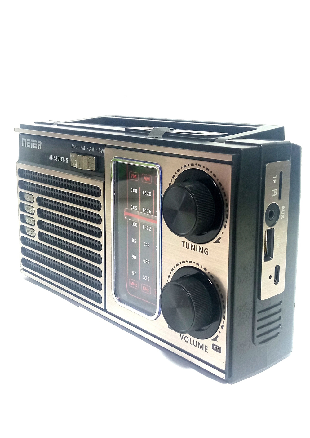 Радиоприемник Meier M-539BT-S USB (солнечная панель)