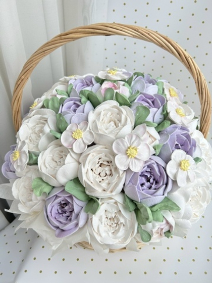 Корзина «Пионы» 35 см