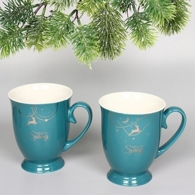 Кружка керамическая 330мл «Золотой олень», микс