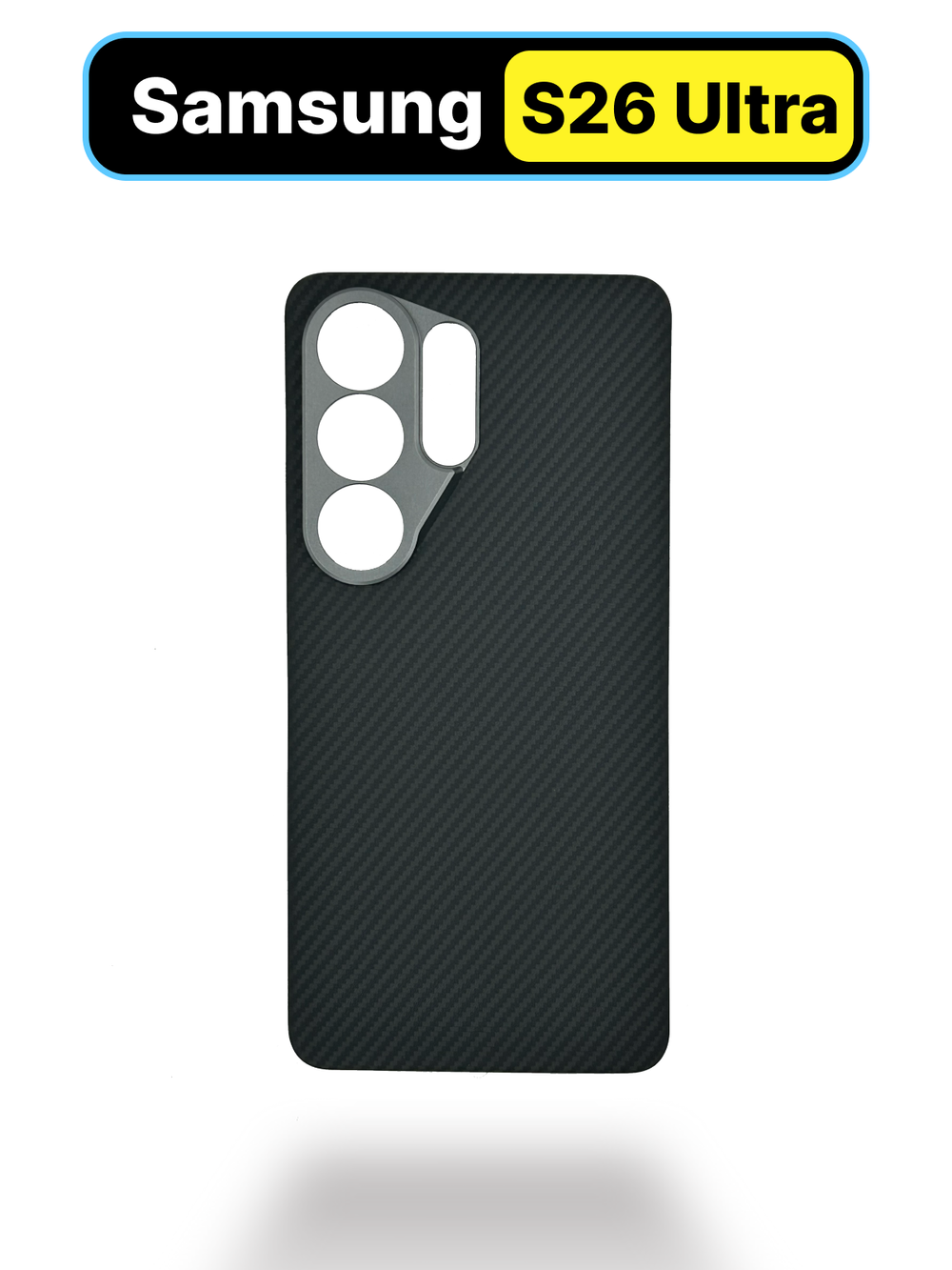 Карбоновый чехол MosSeller для Samsung Galaxy S26 Ultra с Магсейф, черный