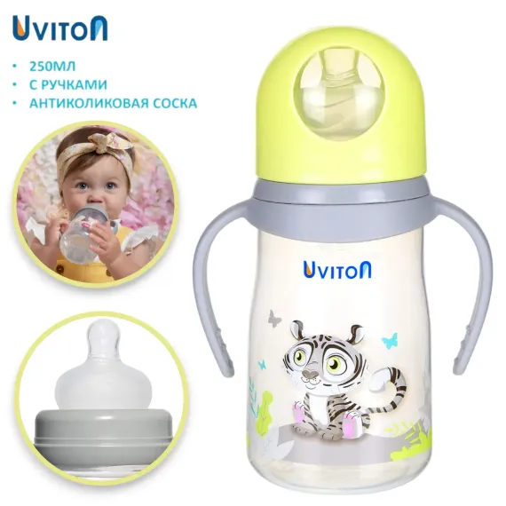 Бутылочка Uviton Anti-Colic 250 мл в ассортименте