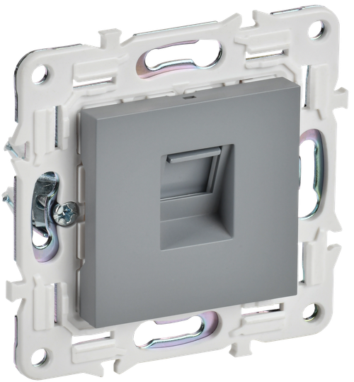 SKANDY Розетка компьютерная RJ45 кат.5E SK-K01Gr серый IEK