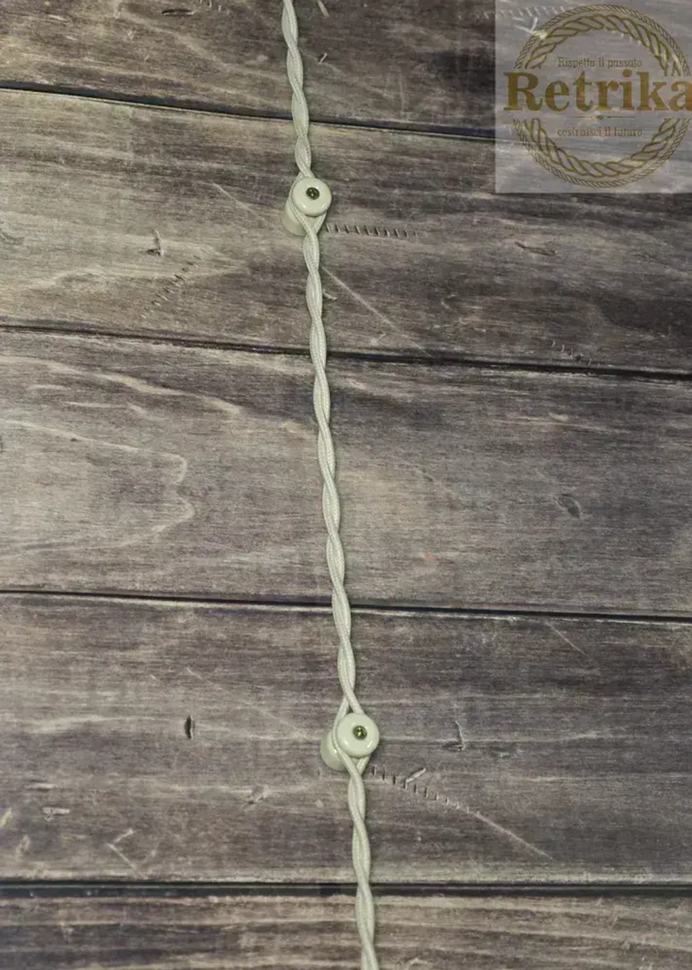 Ретро провод, витой кабель Retrika 2x2.5 ГОСТ, слоновая кость, 20м RP-22506-20, проводка