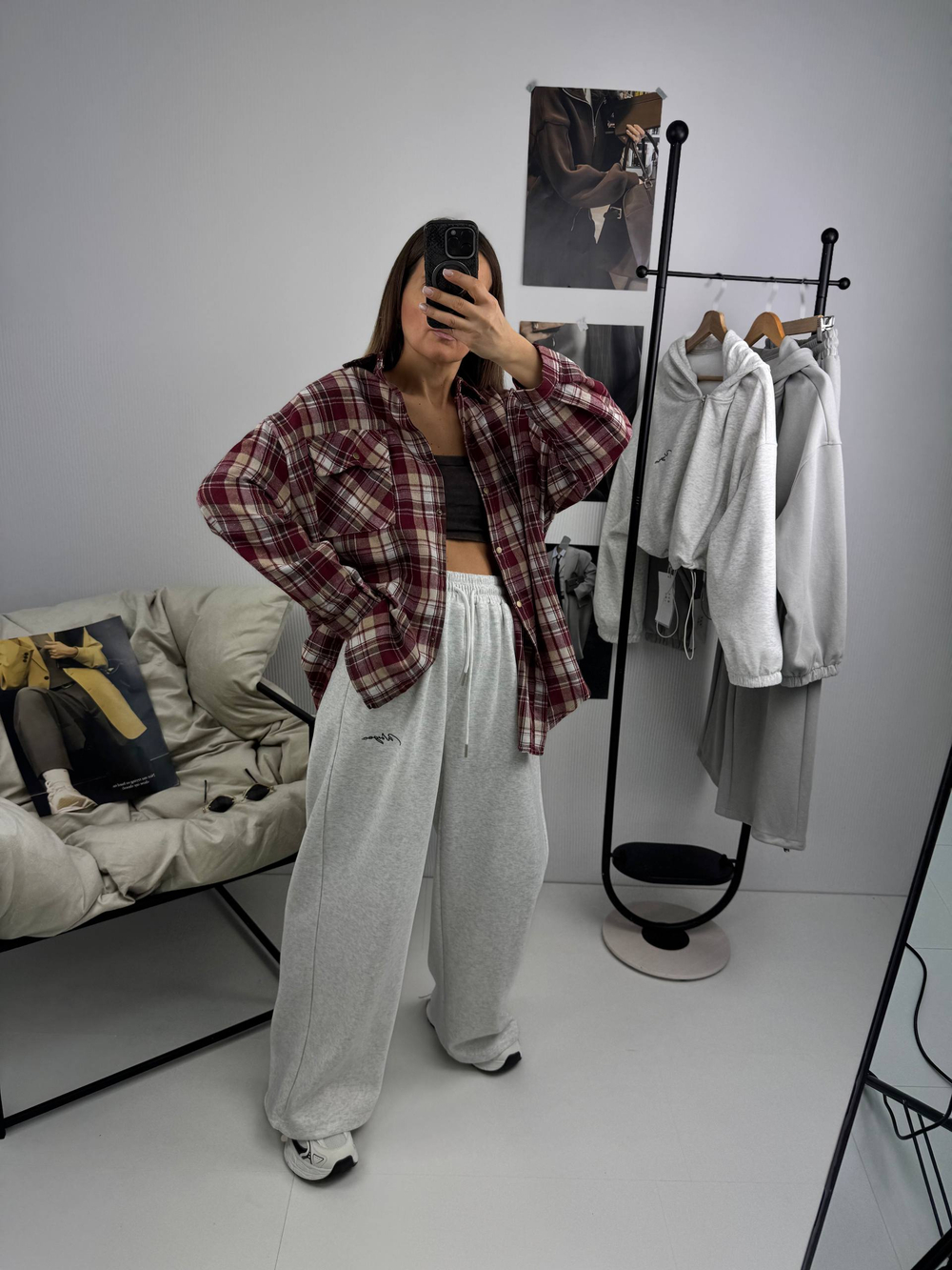 Рубашка женская арт. 11012 цвет "бордовый"