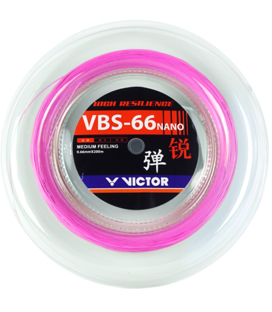 Струны для бадминтона Victor VBS-66 Nano (200 m) - pink