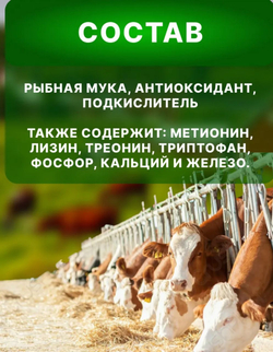 Рыбная мука кормовая добавка для животных, 500 г