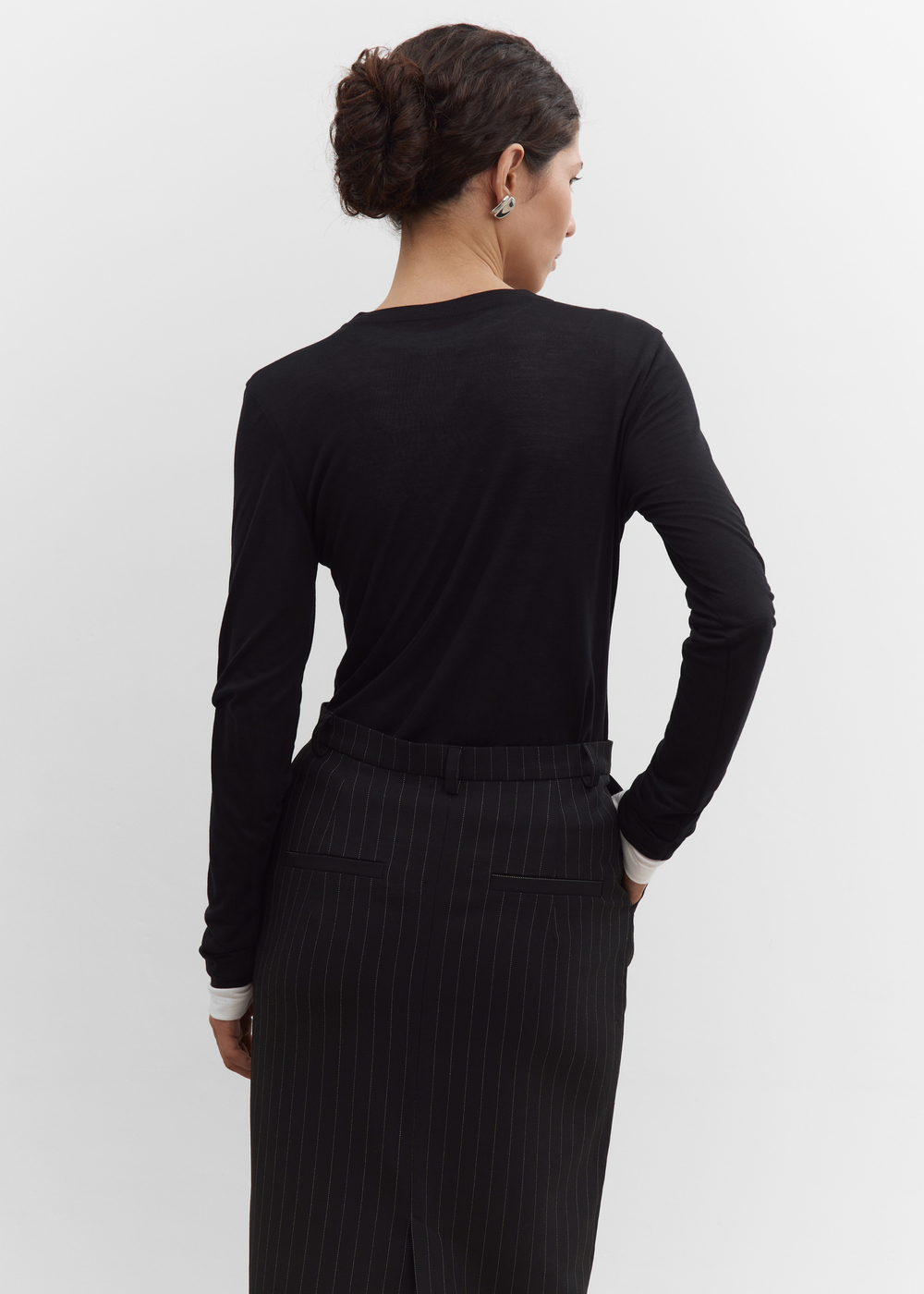 Юбка прямая в полоску