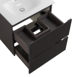 Тумба с раковиной подвесная BelBagno UNO-MINI-800-2C-SO-GSO Темно-Серый матовый, раковина белая BB-8099-3-80