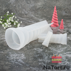 Силиконовый молд 3D «Рожки единорога» (3 штуки)