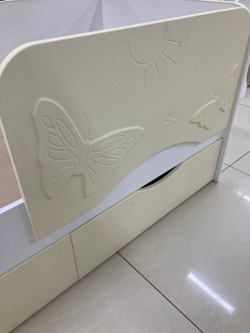 Кровать-софа Бабочка белый/тирамису