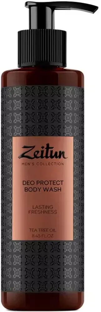 Гель для душа с маслом чайного дерева ZEITUN Men`s Collection Protect Body Wash Tea Tree Oil 250 мл