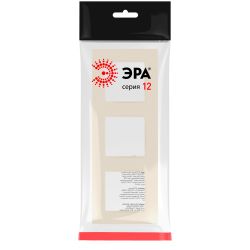 Рамка для розеток и выключателей ЭРА Серия 12 12-5203-02 на 3 поста, Классик, слоновая кость