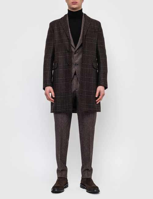 Мужское пальто (темно-коричневое) С20