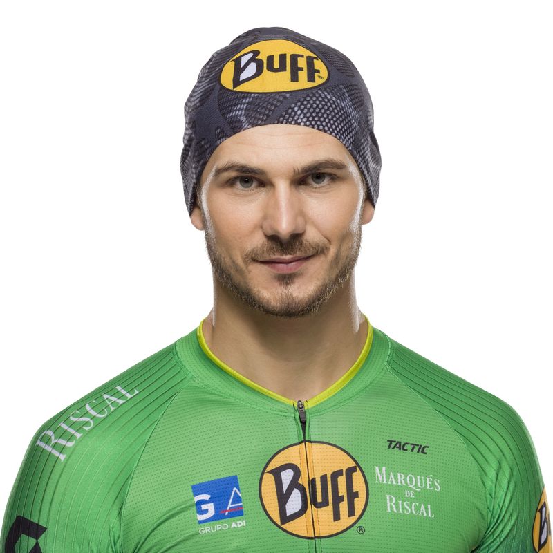Широкая спортивная повязка на голову Buff Headband Wide CoolNet Ape-x Black Фото 3