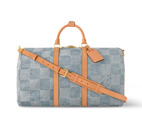 Сумка Louis Vuitton Keepall 50 с узором Damier 3D