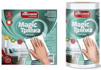KINGFISHER Magic Тряпка инновационная 24,5*28см.30 листов