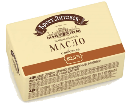 Масло сливочное "Брест-Литовск" 82,5% 180г. Брест-Литовск
