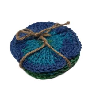 Вязаные хлопковые диски ZEERO разноцветные, 3 шт.