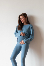 Легинсы с мягким поясом, Пыльно-голубой