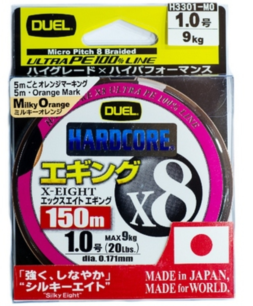 Плетеный шнур для рыбалки Duel PE Hardcore X4 Eging