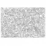 Раскраска А1 ГеоДом Большая раскраска. Дудл. Мегаполис