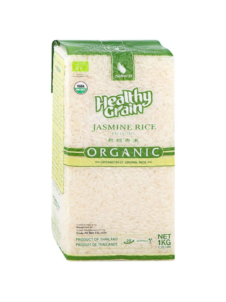 Рис Sawat-D Organic Жасмин тайский белый 1 кг, 2 шт