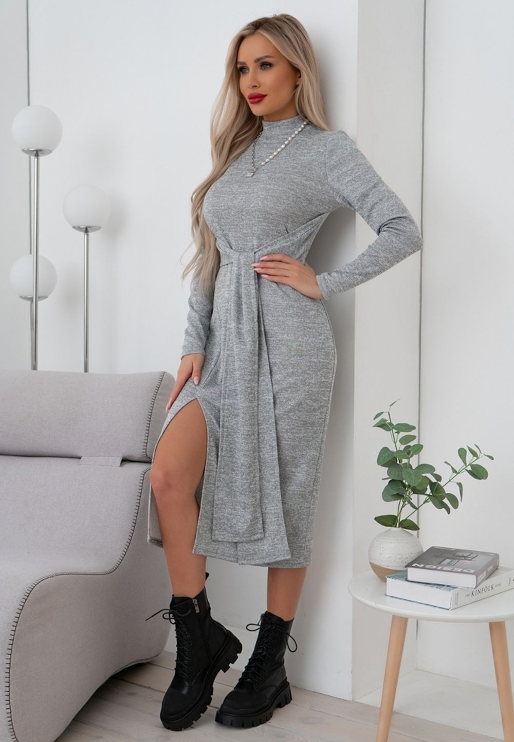 Платье Карина (серый) Р11-1107/2 Nikol (Акция)