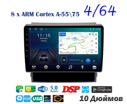 Topway TS10 4+32GB 8 ядер для Toyota Alphard 2008-2015