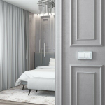 Рамка на 2 поста Baguette (белый/серебро)