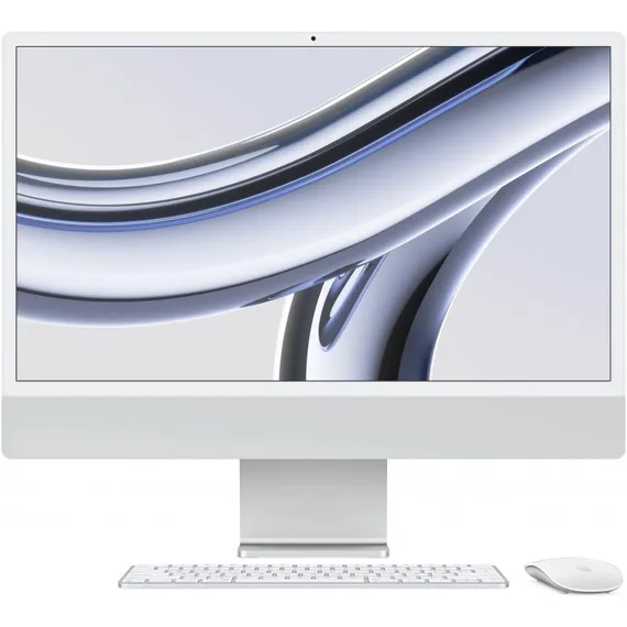 Моноблок Apple iMac 4.5K 24 (M3 8-Core, GPU 8-Core, 8GB, 256GB) (Серебристый | Silver) (2023)