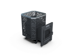 Банная печь Душа- 15 Сетка Модерн стекло 8мм