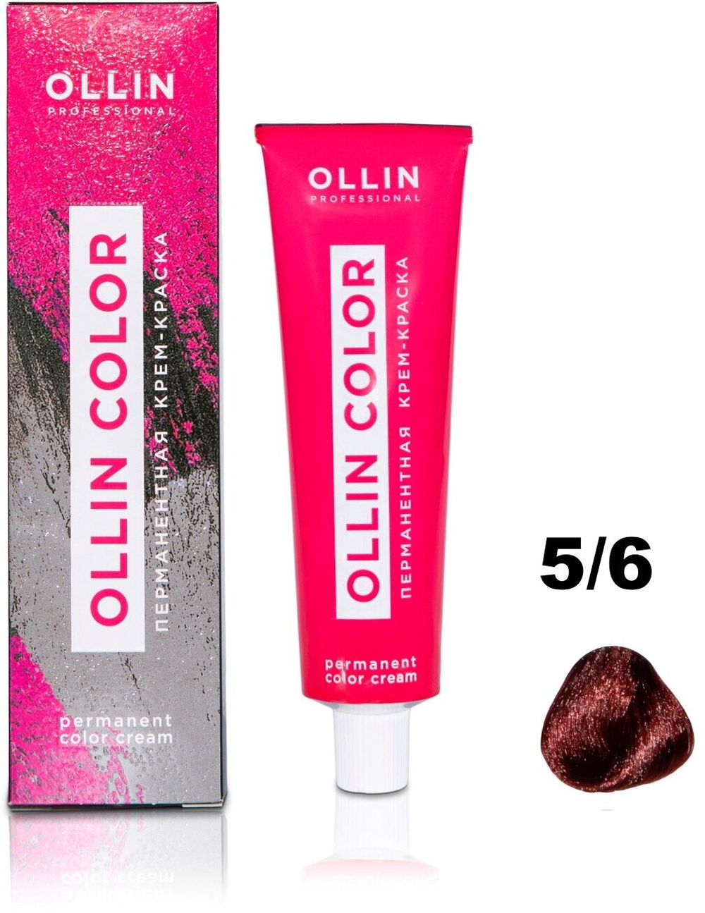 OLLIN COLOR 5/6 светлый шатен красный 60мл Перманентная крем-краска для волос