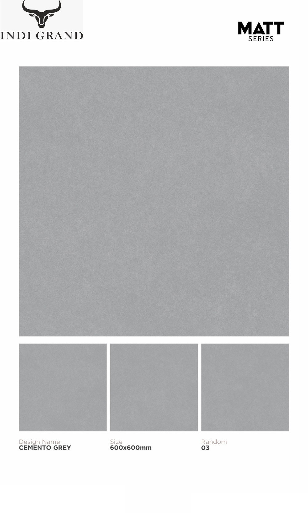 Керамогранит matt 60х60 cemento grey