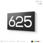 Номер на дверь 625, табличка на дверь для офиса, квартиры, кабинета, аудитории, склада, черная 120х70 мм, Айдентика Технолоджи